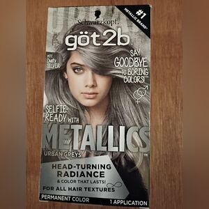 Got2b Hair Color, Dusty Silver, Metallics Urban Greys, Permanent Color, NIB